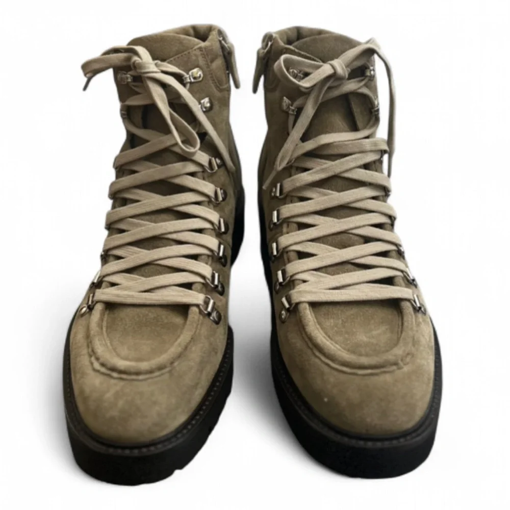 AQUATALIA Zip, Lace-Up Leather Combat Boots Size US Men’s 9.5 (NEW)